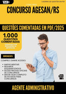 1000 Questões Comentadas para Concurso Agente Administrativo Agesan Rs 2025 - 1000 Questões | Aprova Turbo