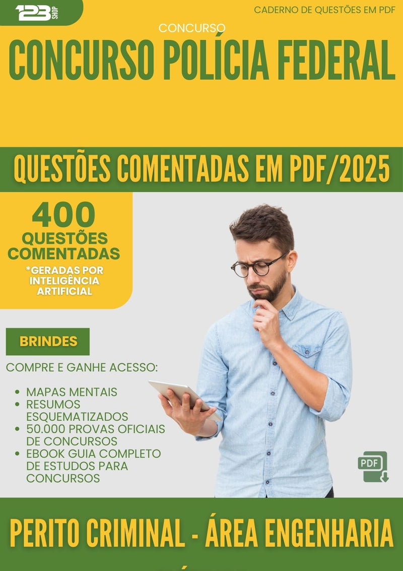 400 Questões Comentadas para Concurso Perito Criminal Area Engenharia Eletrica Policia Federal 2025 - 400 Questões
