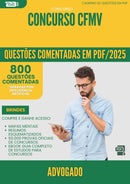 1000 Questões Comentadas para Concurso Advogado Cfmv 2025 - 800 Questões | Aprova Turbo