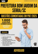 1000 Questões Comentadas para Concurso Advogado da Prefeitura Bom Jardim Da Serra Sc 2025 - 1000 Questões | Aprova Turbo