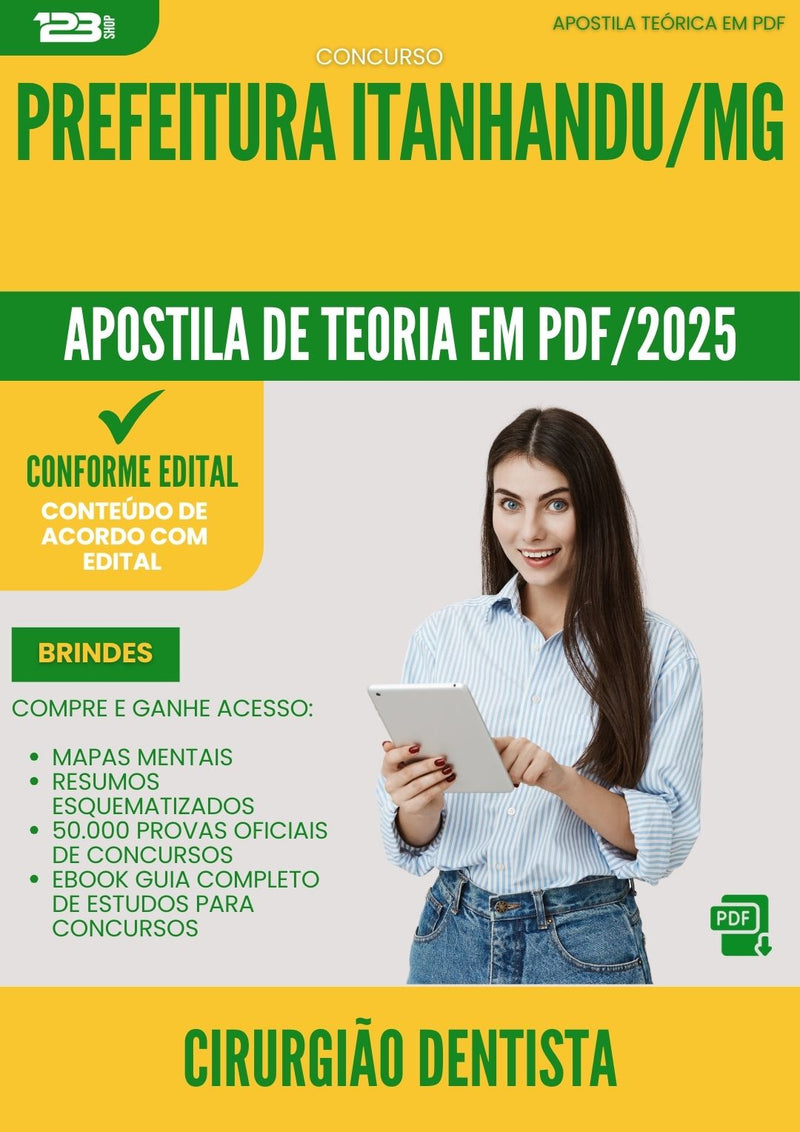 Apostila Teórica para Concurso Cirurgiao Dentista da Prefeitura Itanhandu Mg 2025 - Conteúdo de Acordo com Edital