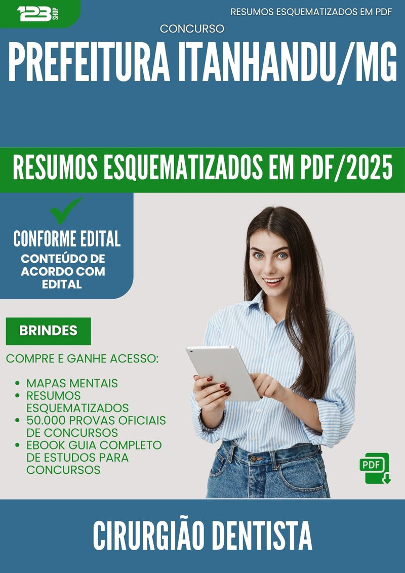 Resumos Esquematizados para Concurso Cirurgiao Dentista da Prefeitura Itanhandu Mg 2025 - Conteúdo de Acordo com Edital