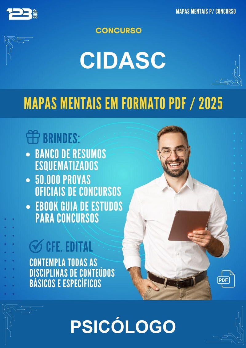 Estude para Cidasc (Psicólogo) - Mapas Mentais | Aprova Turbo