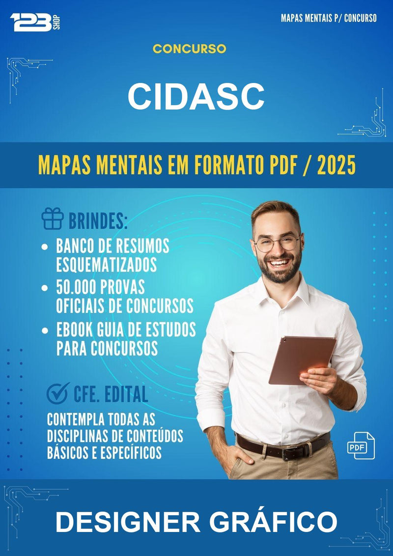 Estude para Cidasc (Designer Gráfico) - Mapas Mentais | Aprova Turbo