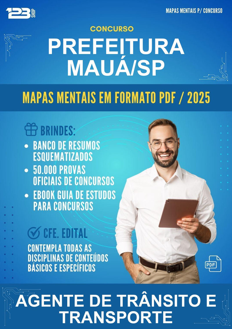 Estude para Prefeitura Mauá/SP (Agente de Trânsito E Transporte) - Mapas Mentais | Aprova Turbo