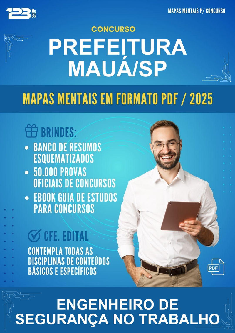 Estude para Prefeitura Mauá/SP (Engenheiro de Segurança No Trabalho) - Mapas Mentais | Aprova Turbo