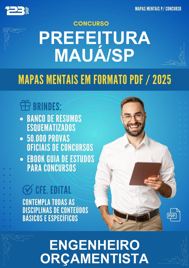 Estude para Prefeitura Mauá/SP (Engenheiro Orçamentista) - Mapas Mentais | Aprova Turbo