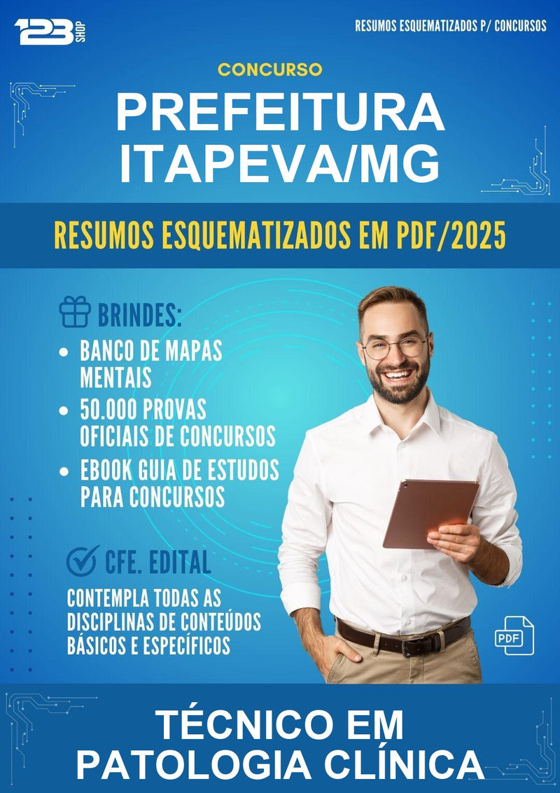 Estude para Prefeitura Itapeva/MG (Técnico Em Patologia Clínica) - Resumos Esquematizados | Aprova Turbo