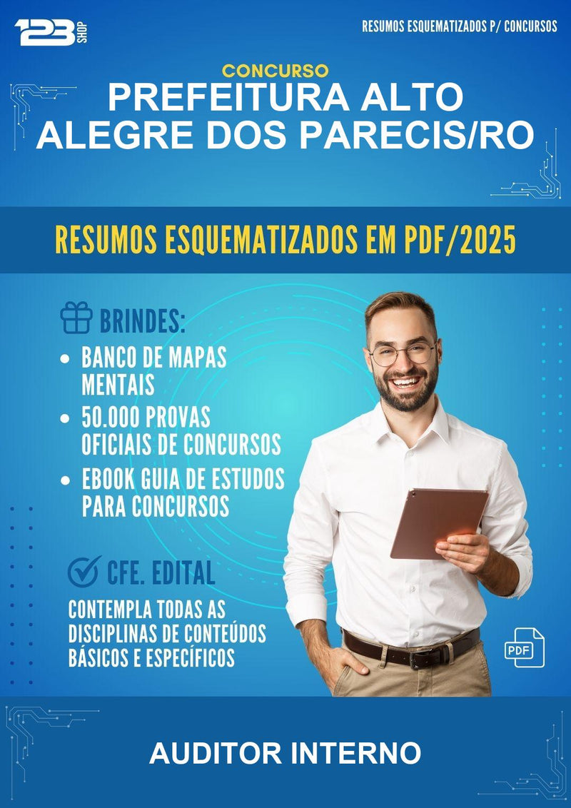 Estude para Prefeitura Alto Alegre dos Parecis/RO (Auditor Interno) - Resumos Esquematizados | Aprova Turbo