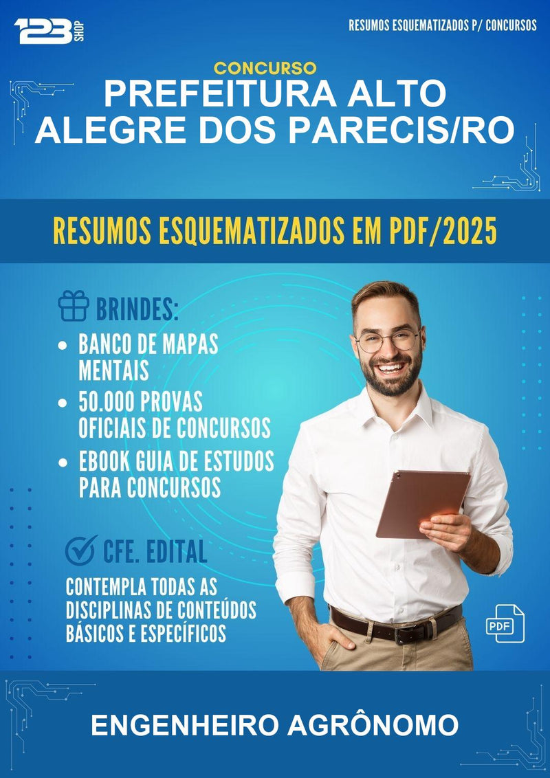 Estude para Prefeitura Alto Alegre dos Parecis/RO (Engenheiro Agrônomo) - Resumos Esquematizados | Aprova Turbo