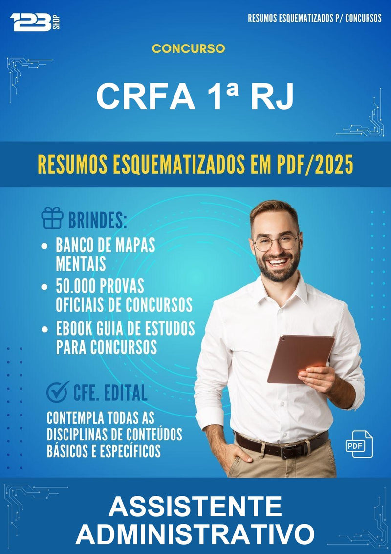 Estude para Crfa 1ª Rj (Assistente Administrativo) - Resumos Esquematizados | Aprova Turbo