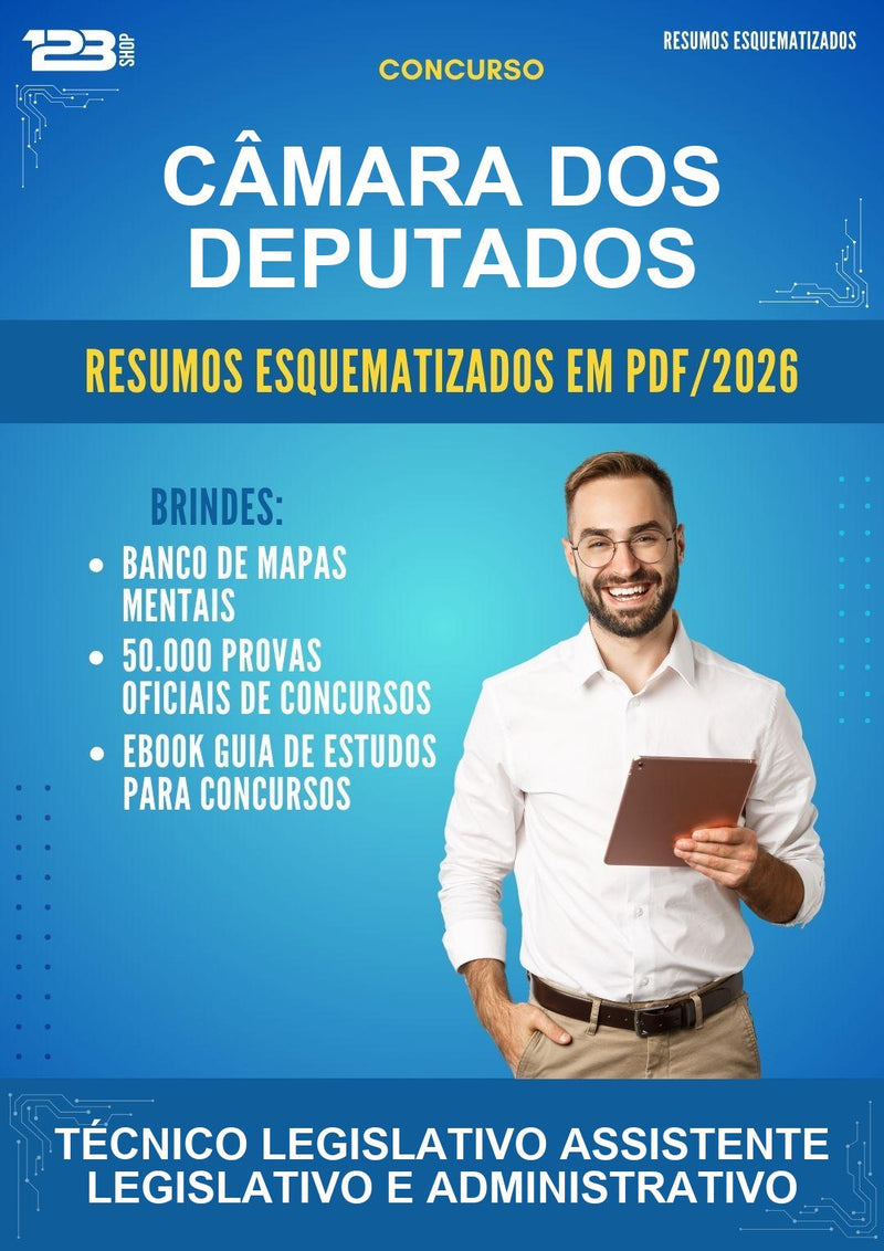 Estude para Câmara dos Deputados (Técnico Legislativo Assistente Legislativo E Administrativo) - Resumos Esquematizados | Aprova Turbo