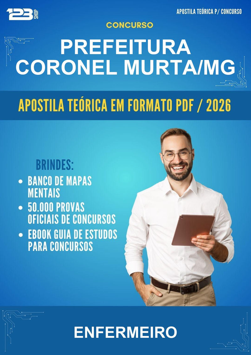 Estude para Prefeitura Coronel Murta/MG (Enfermeiro) - Apostila Teórica | Aprova Turbo