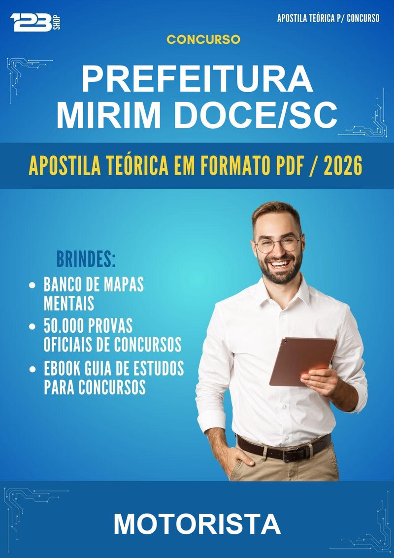 Estude para Prefeitura Mirim Doce/SC (Motorista) - Apostila Teórica | Aprova Turbo