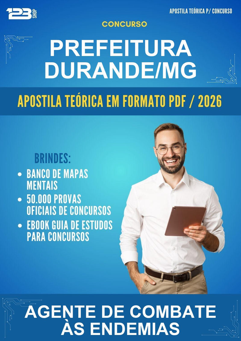 Estude para Prefeitura Durande/MG (Agente de Combate Às Endemias) - Apostila Teórica | Aprova Turbo