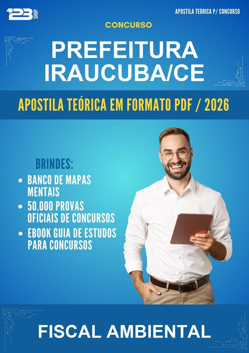 Estude para Prefeitura Iraucuba/CE (Fiscal Ambiental) - Apostila Teórica | Aprova Turbo