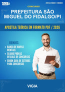 Estude para Prefeitura São Miguel do Fidalgo/PI (Vigia) - Apostila Teórica | Aprova Turbo