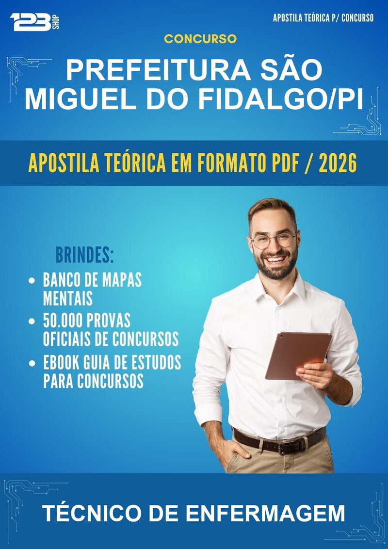 Estude para Prefeitura São Miguel do Fidalgo/PI (Técnico de Enfermagem) - Apostila Teórica | Aprova Turbo
