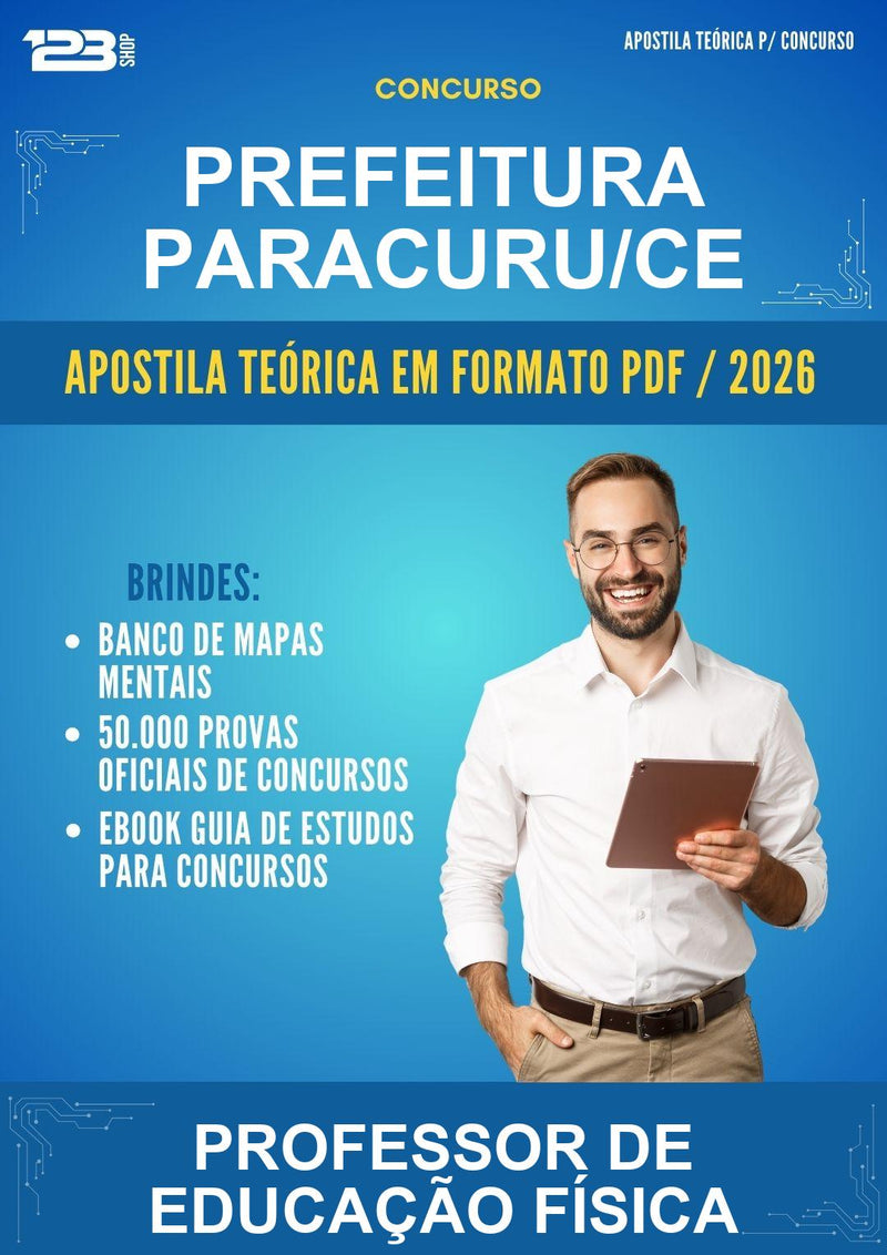 Estude para Prefeitura Paracuru/CE (Professor de Educação Física) - Apostila Teórica | Aprova Turbo