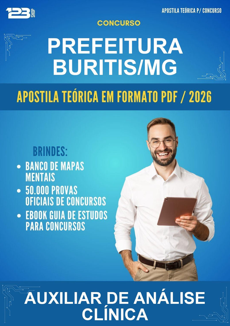 Estude para Prefeitura Buritis/MG (Auxiliar de Análise Clínica) - Apostila Teórica | Aprova Turbo