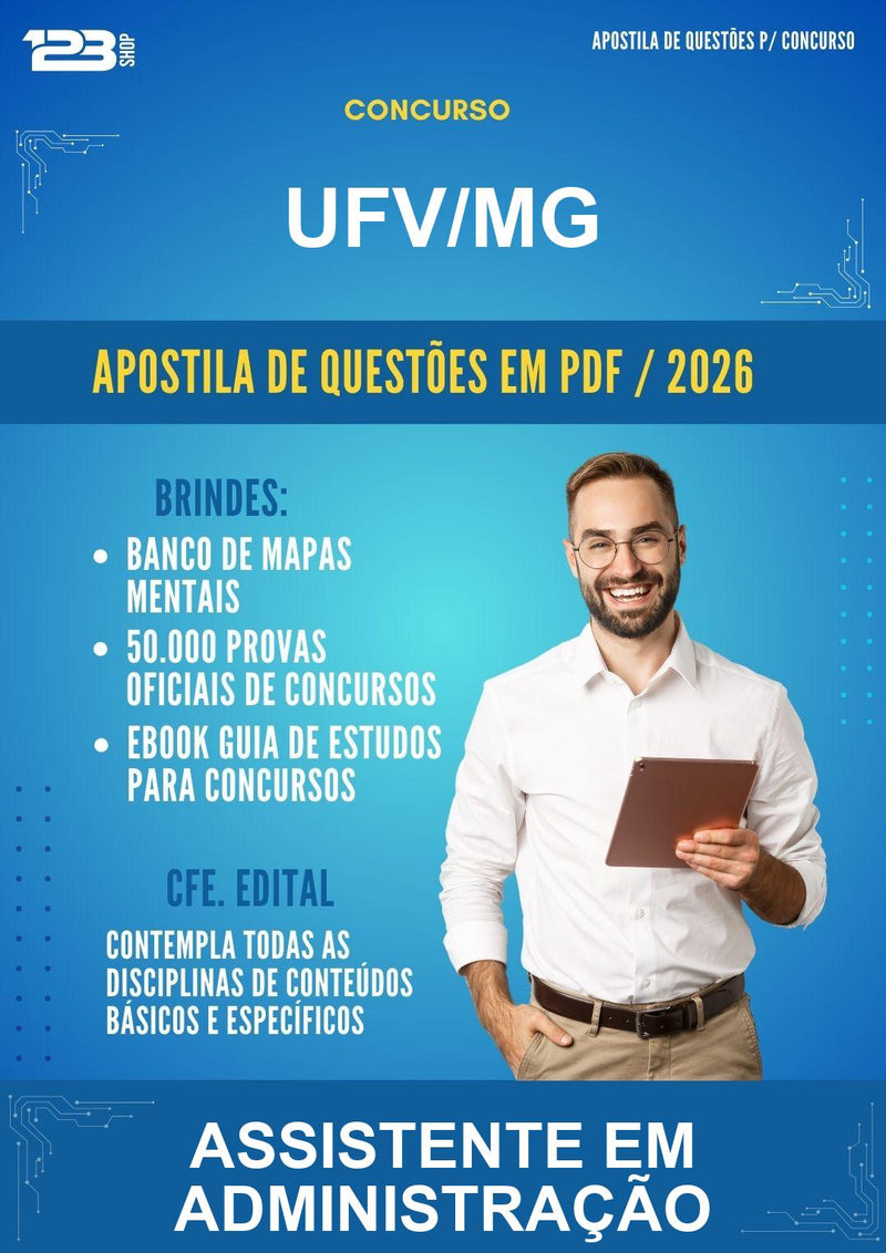 Estude para Ufv/MG (Assistente Em Administração - Mais de 1500 Questões) - Apostila de Questões | Aprova Turbo
