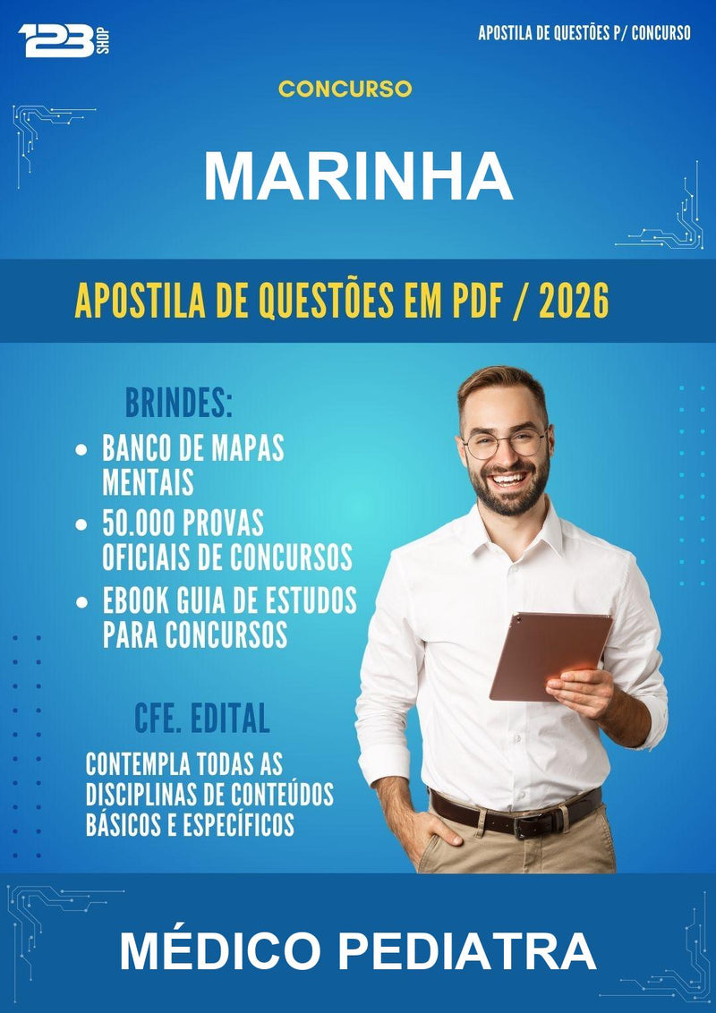 Estude para Marinha (Médico Pediatra - Mais de 4000 Questões) - Apostila de Questões | Aprova Turbo