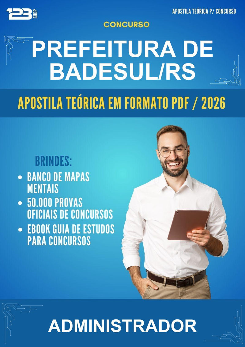 Estude para Prefeitura de Badesul/RS (Administrador) - Apostila Teórica | Aprova Turbo