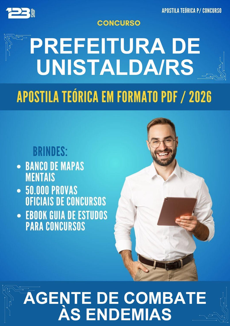 Estude para Prefeitura de Unistalda/RS (Agente de Combate Às Endemias) - Apostila Teórica | Aprova Turbo