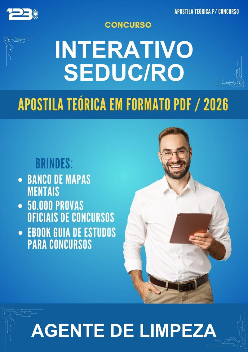 Estude para Interativo Seduc/RO (Agente de Limpeza) - Apostila Teórica | Aprova Turbo