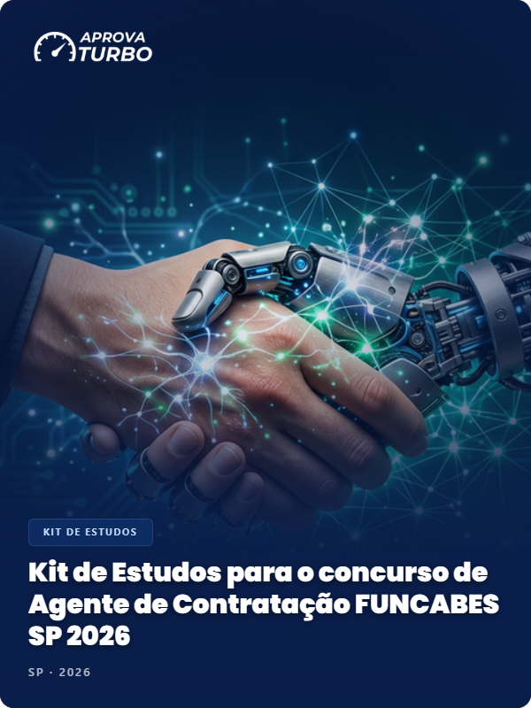 Kit de Estudos para o concurso de Agente de Contratação FUNCABES SP 2026