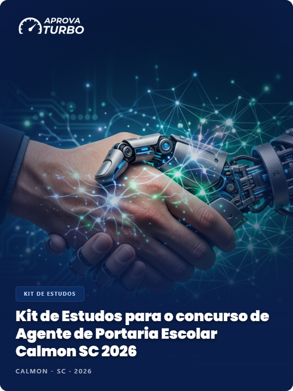 Kit de Estudos para o concurso de Agente de Portaria Escolar Calmon SC 2026