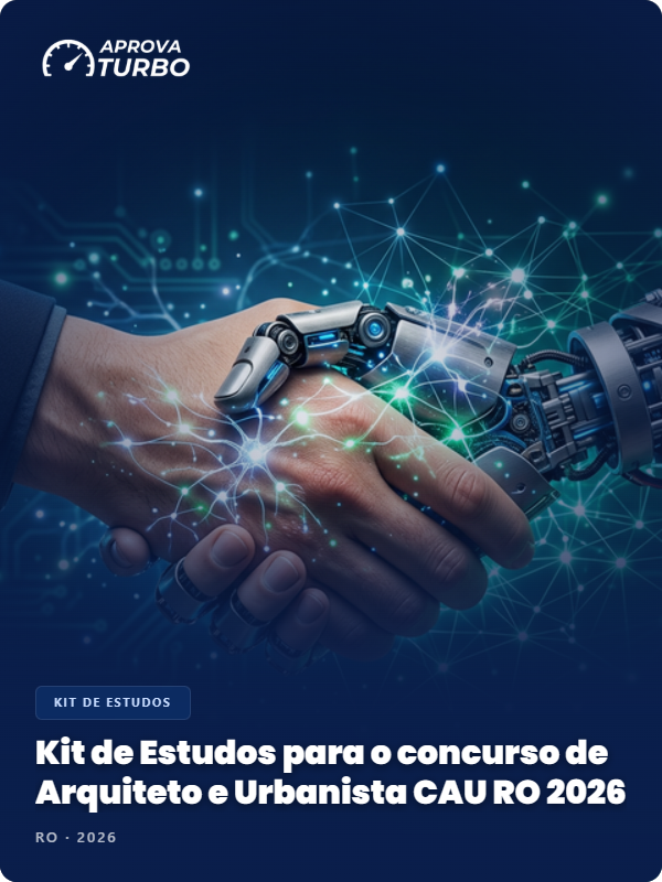 Kit de Estudos para o concurso de Arquiteto e Urbanista CAU RO 2026
