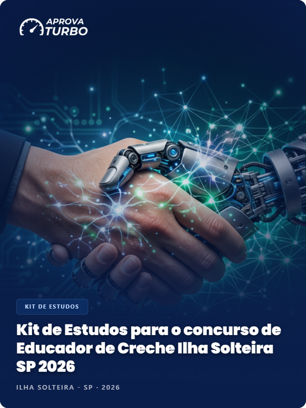 Kit de Estudos para o concurso de Educador de Creche Ilha Solteira SP 2026