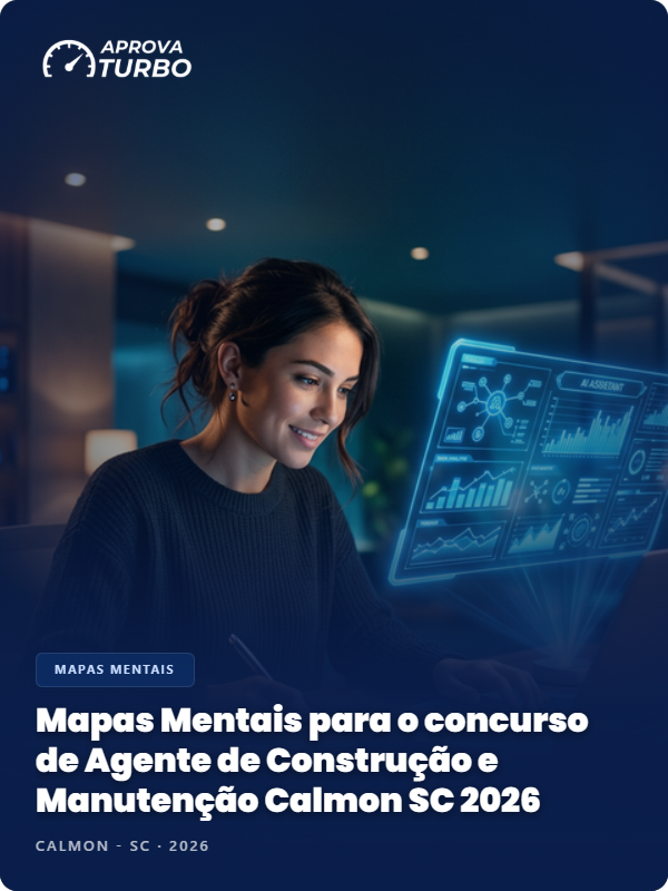 Mapas Mentais para o concurso de Agente de Construção e Manutenção Calmon SC 2026