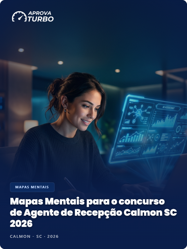 Mapas Mentais para o concurso de Agente de Recepção Calmon SC 2026