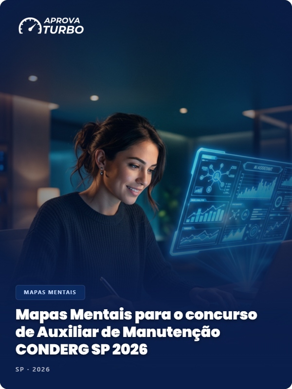 Mapas Mentais para o concurso de Auxiliar de Manutenção CONDERG SP 2026