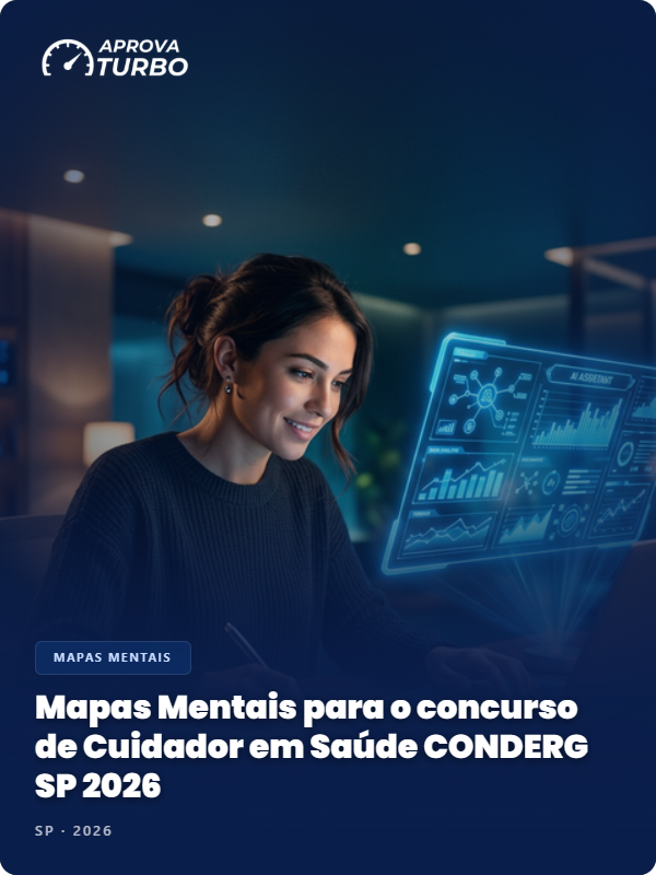 Mapas Mentais para o concurso de Cuidador em Saúde CONDERG SP 2026