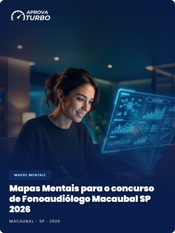 Mapas Mentais para o concurso de Fonoaudiólogo Macaubal SP 2026