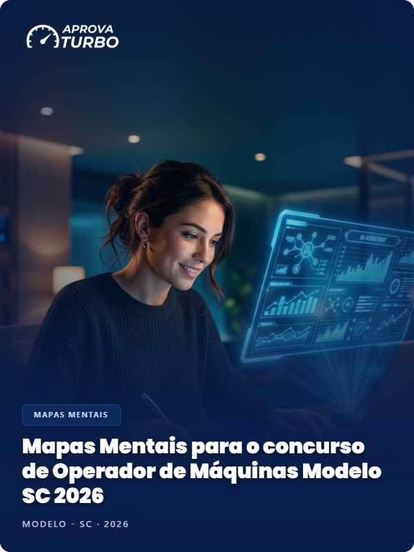 Mapas Mentais para o concurso de Operador de Máquinas Modelo SC 2026