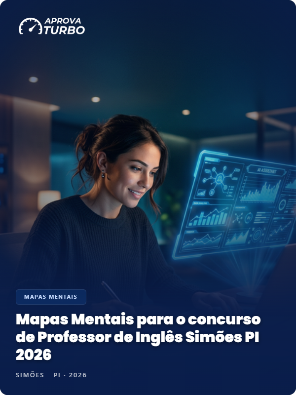 Mapas Mentais para o concurso de Professor de Inglês Simões PI 2026