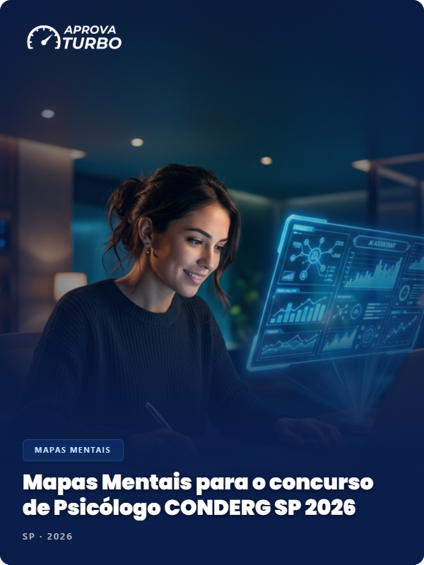 Mapas Mentais para o concurso de Psicólogo CONDERG SP 2026