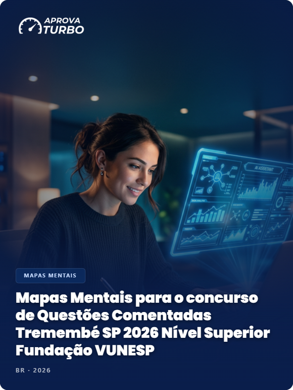 Mapas Mentais para o concurso de Questões Comentadas Tremembé SP 2026 Nível Superior Fundação VUNESP
