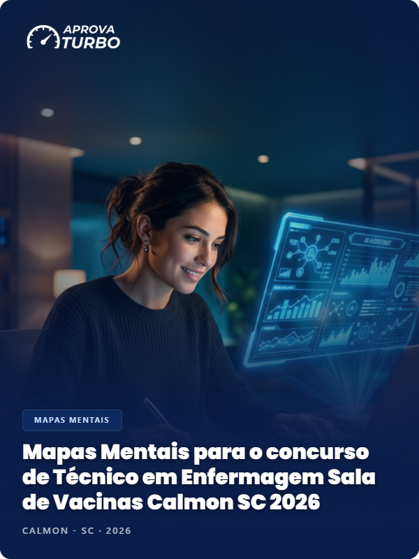 Mapas Mentais para o concurso de Técnico em Enfermagem Sala de Vacinas Calmon SC 2026