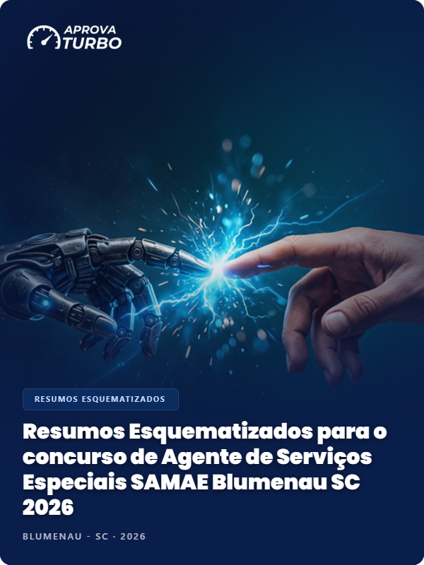 Resumos Esquematizados para o concurso de Agente de Serviços Especiais SAMAE Blumenau SC 2026