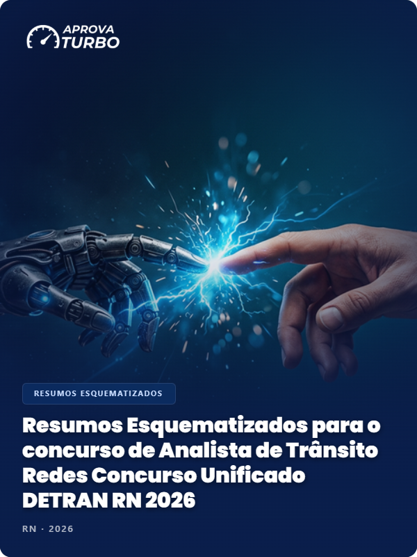 Resumos Esquematizados para o concurso de Analista de Trânsito Redes Concurso Unificado DETRAN RN 2026