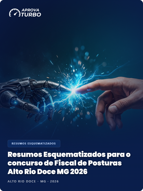Resumos Esquematizados para o concurso de Fiscal de Posturas Alto Rio Doce MG 2026