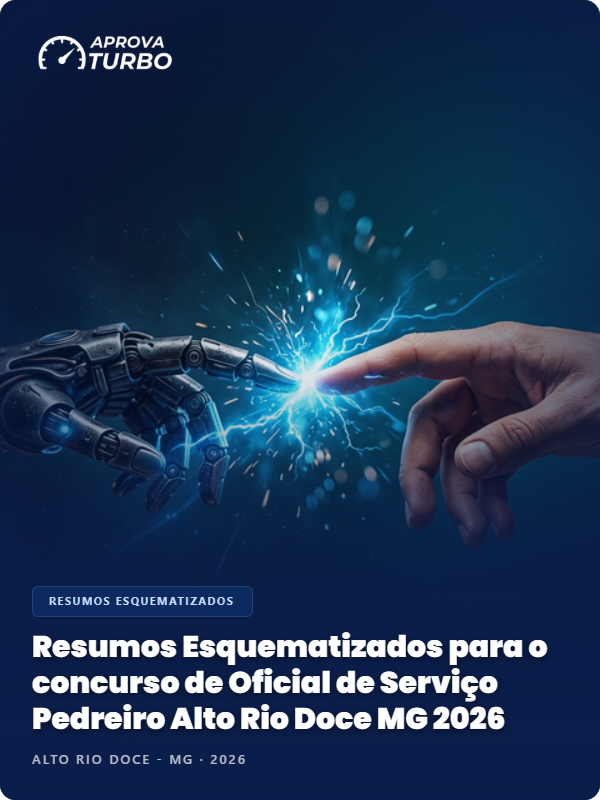 Resumos Esquematizados para o concurso de Oficial de Serviço Pedreiro Alto Rio Doce MG 2026