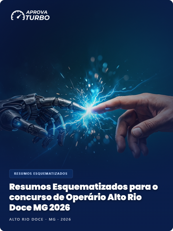 Resumos Esquematizados para o concurso de Operário Alto Rio Doce MG 2026